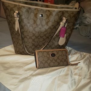 Coach Handbag and Wallet combo